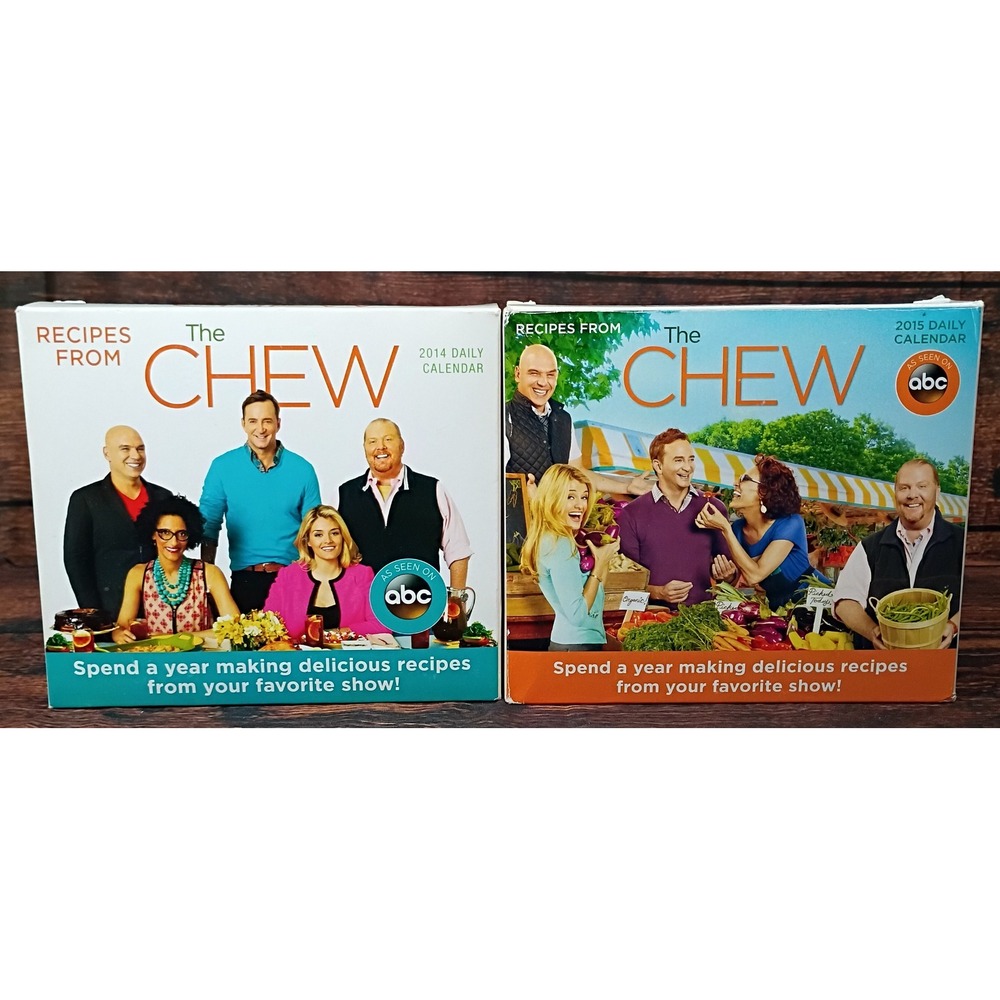 ABC The Chew Recipes 2014 2015 Daily Calendar Boxed Set Michael Symon Carla Hall